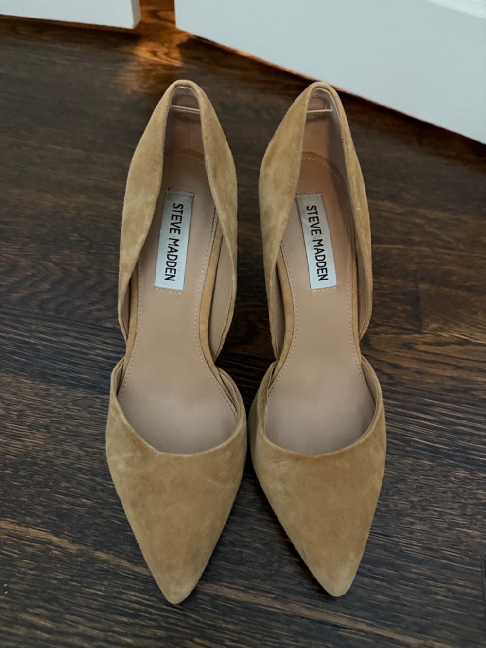 Steve Madden Tan Suede Pointed D'Orsay Pumps